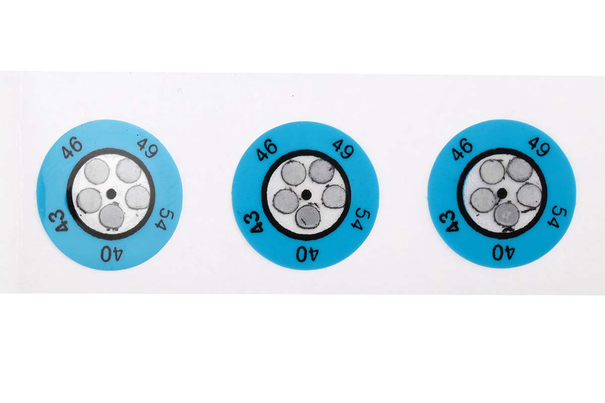 RS PRO Temperature Sensitive Label 40 °C to 54 °C 5 Levels