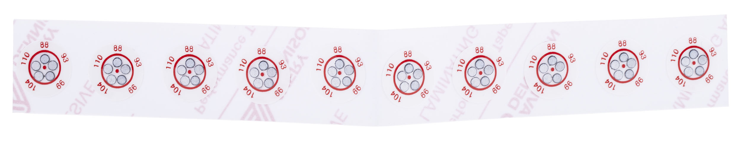285-986 RS PRO Temperature Sensitive Label 88 °C to 110 °C 5 Levels