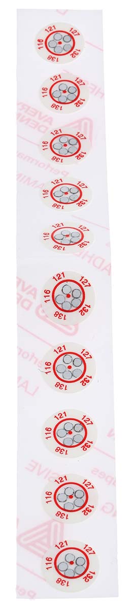 RS PRO Temperature Sensitive Label 116 °C to 138 °C 5 Levels