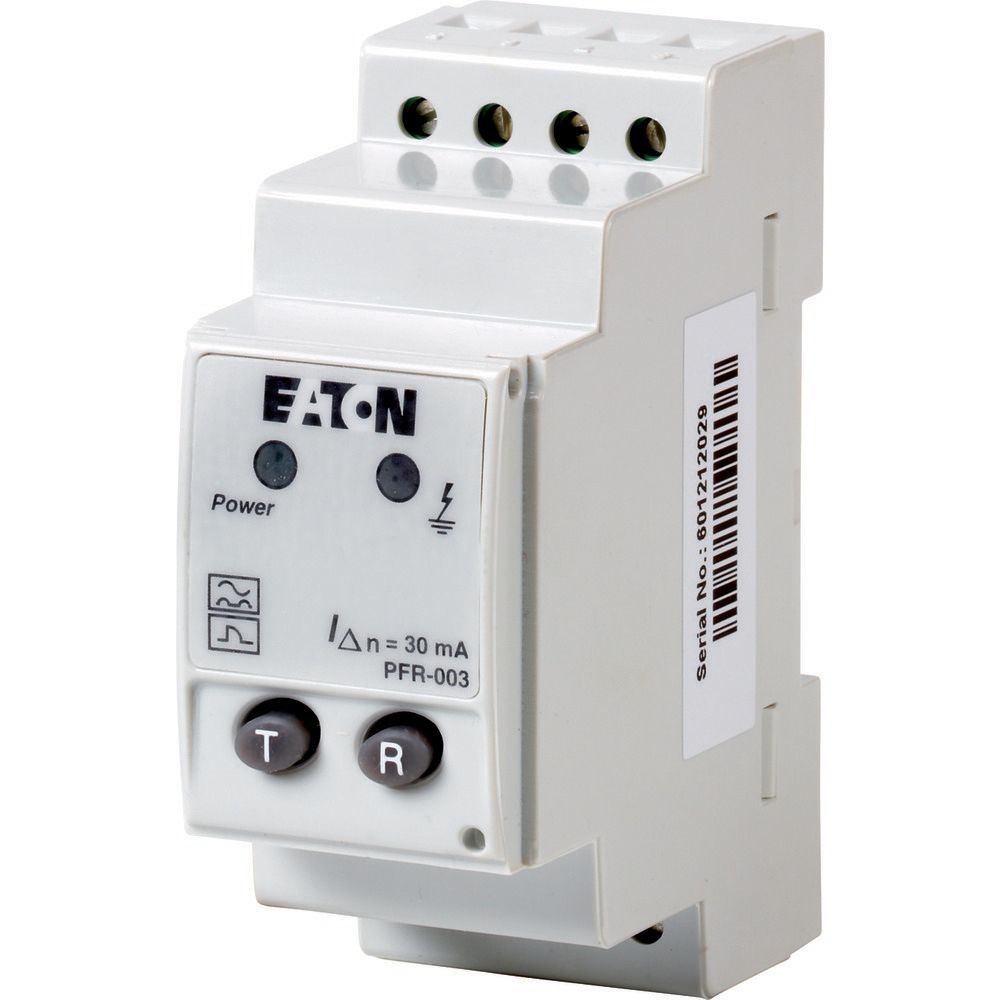 Eaton PFR Series Residual Current Circuit Breaker, 6A, 30 mA, Type A, 100 V dc 250V ac