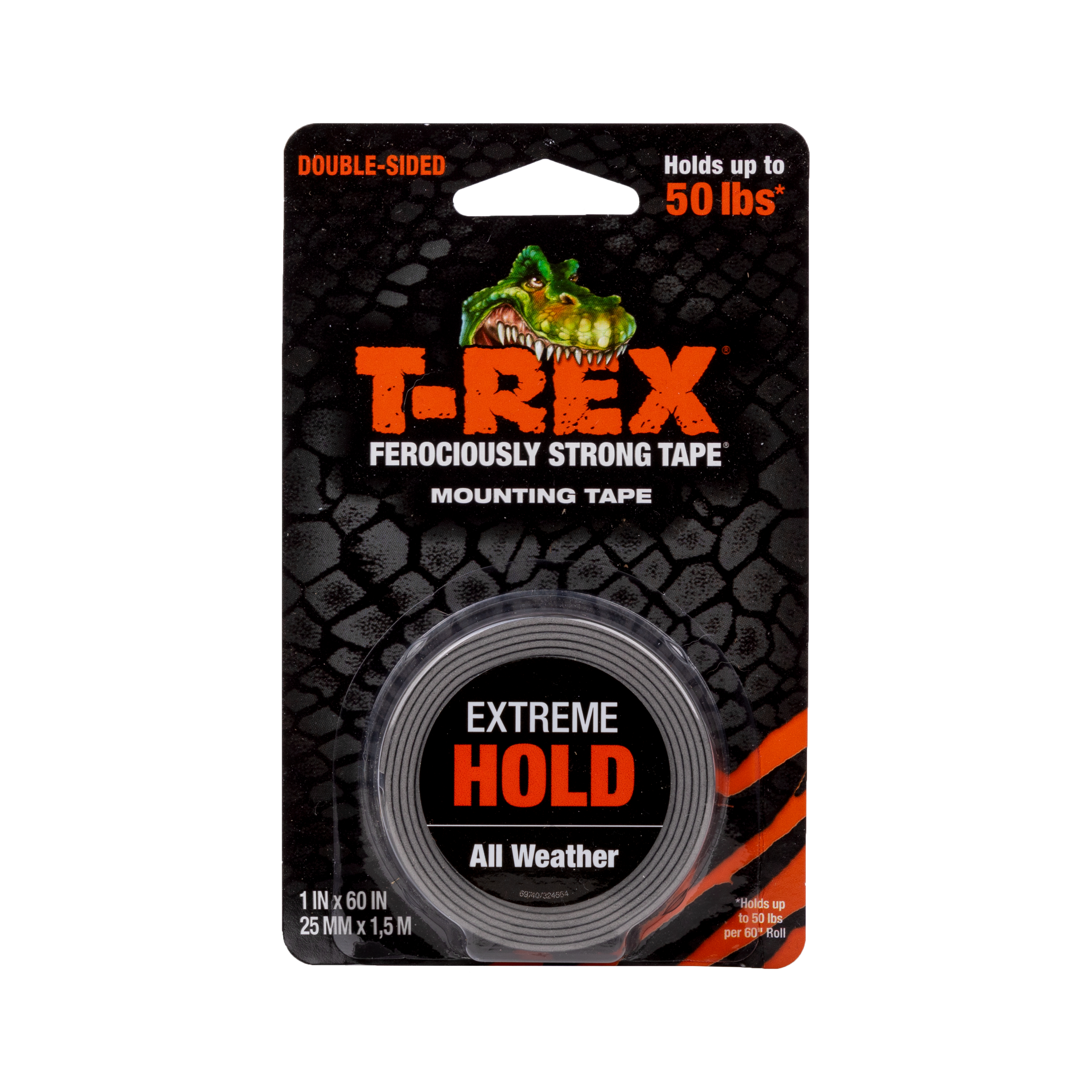 T-REX Black T-REX Office Tape 25mm  x  1.5 mm