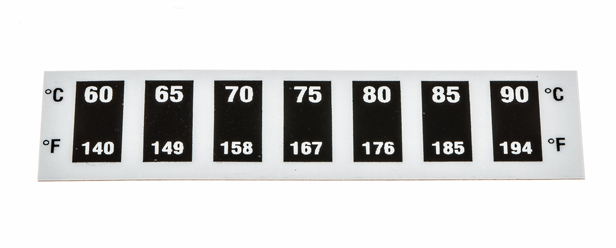 286-175 RS PRO Reversibility Temperature Sensitive Label 60 °C to 90 °C 2 Levels