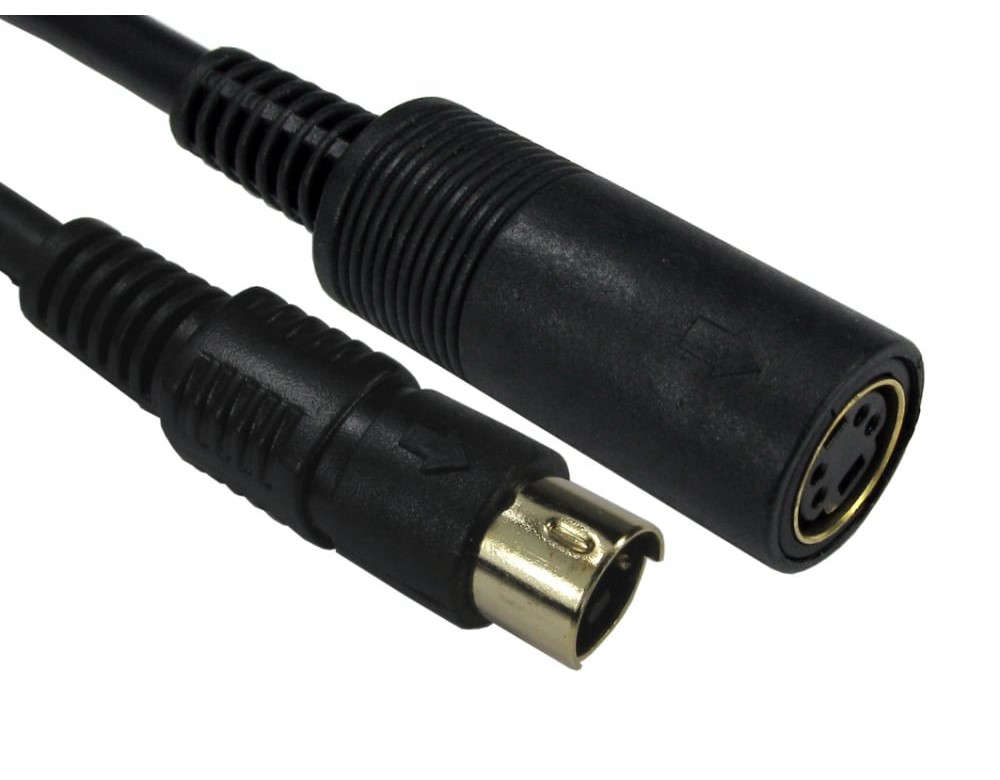 RS PRO Male S-VHS to Female S-VHS Black DIN Cable 10 m