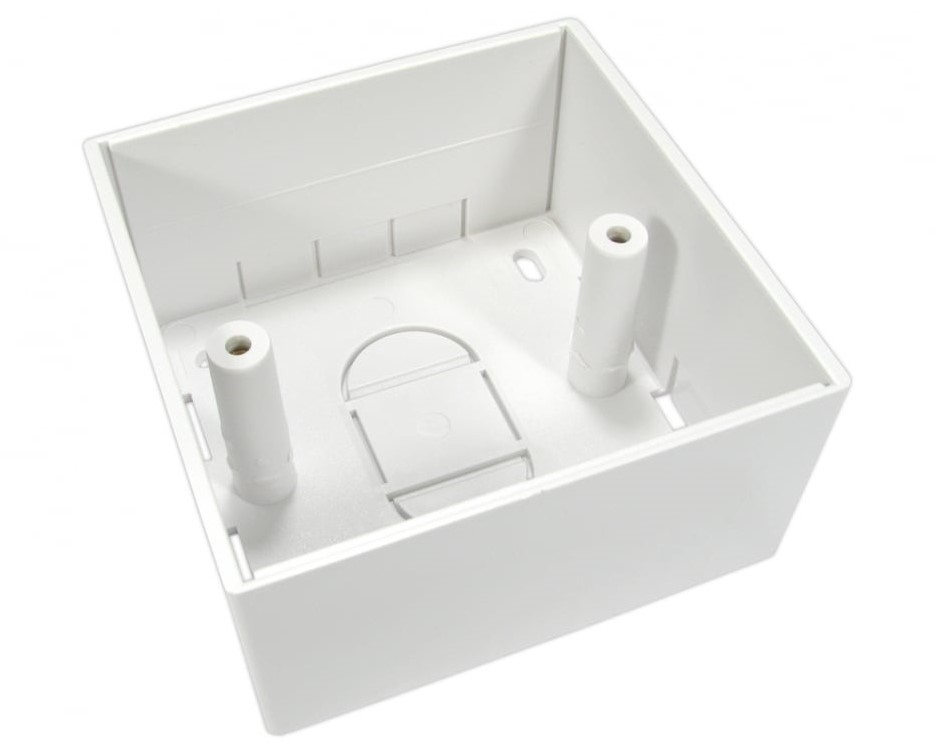 RS PRO White White ABS Back Box, Surface Mount, 1 Gangs 86 mm 86mm 45 mm