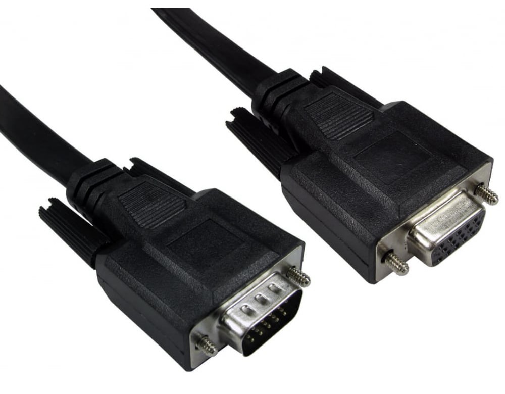 RS PRO Male SVGA to Female SVGA SVGA Cable, 1 m Black