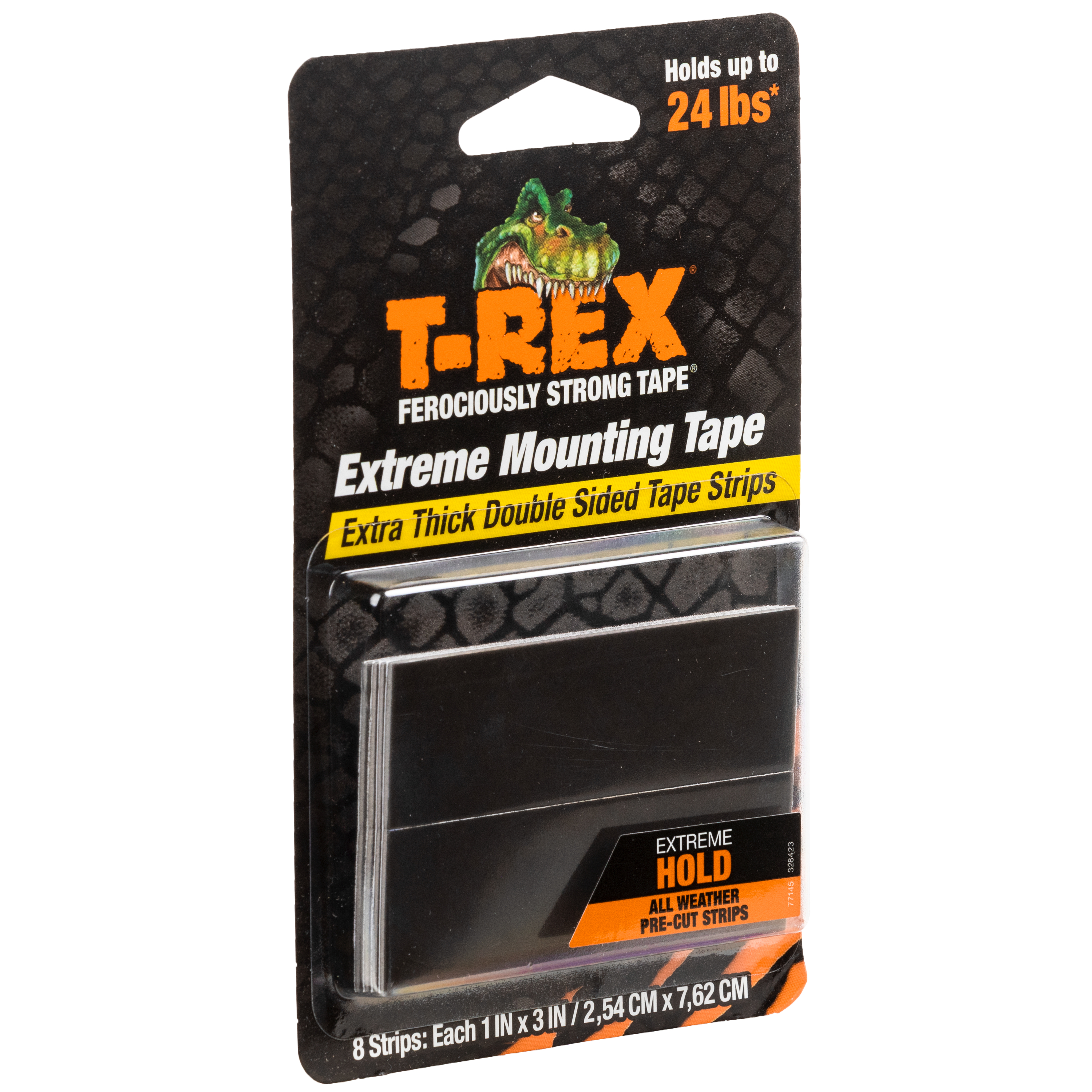 286252 T-REX  Mounting Tapes Black Double Sided Foam Tape, 76.2mm x 25.4 mm, 0.42 in Thick