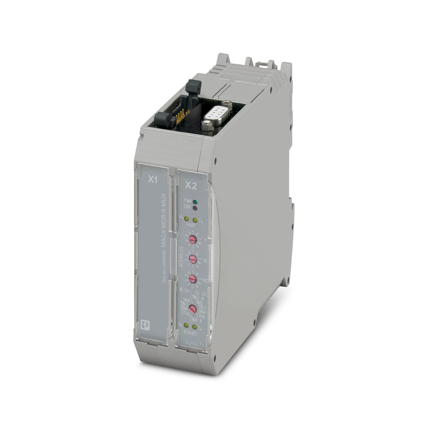 Phoenix Contact MACX MCR-S-MUX Series 14-Contact Female Interface Module, D-Sub Connector, DIN Rail, 55mA