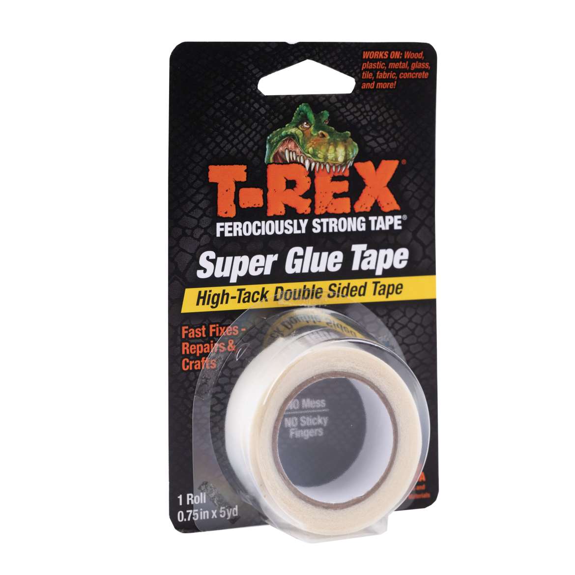 T-REX Double Sided Transparent Double Sided Polyester Tape, 0.127 mm Thick, Paper Backing, 19mm x 4.5 m