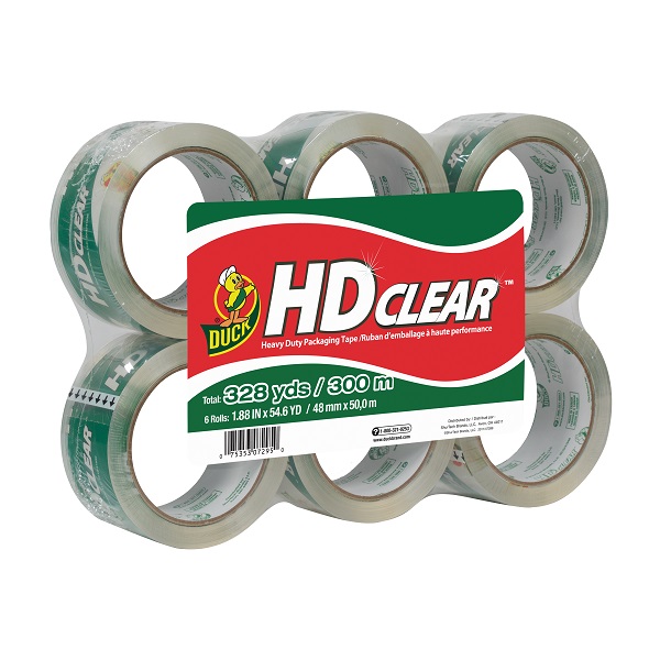 DUCK TAPE Clear Packing Tape, 50 m x 48mm