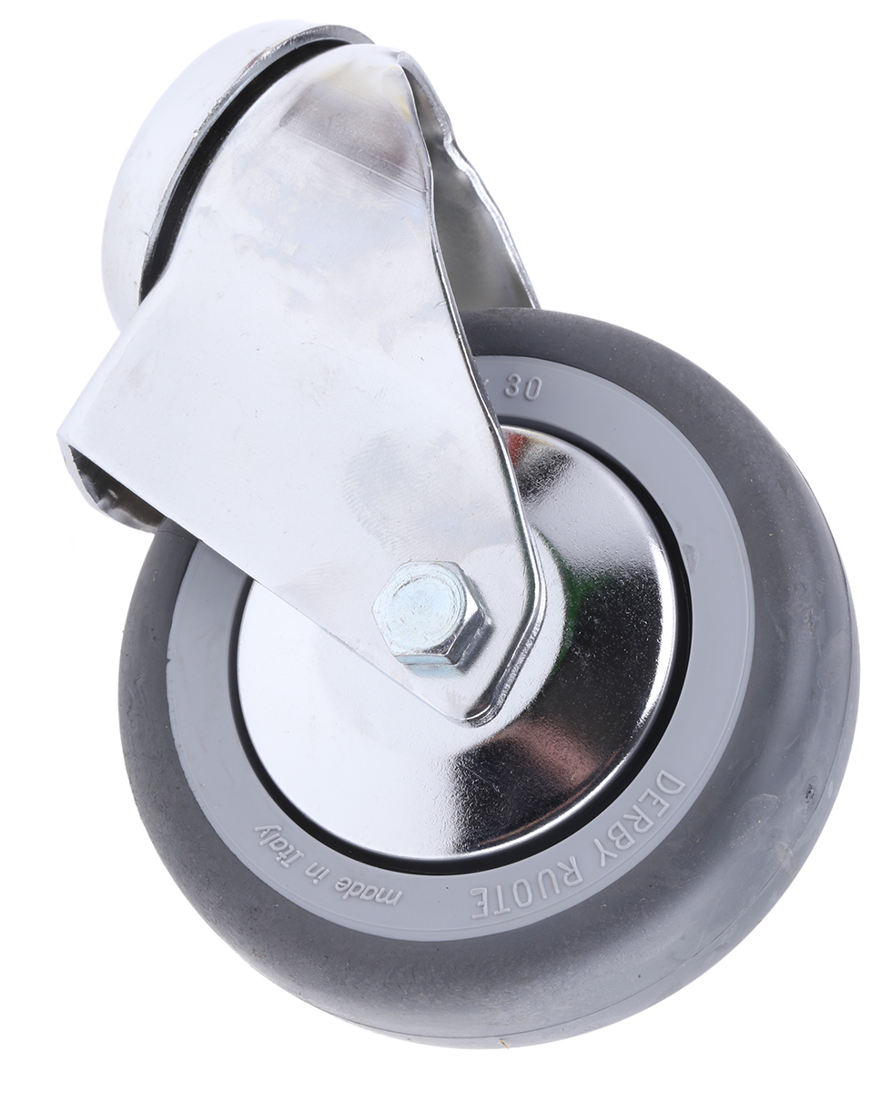 Tente Swivel Castor, 80 kg Capacity, 100 mm Wheel, Rubber