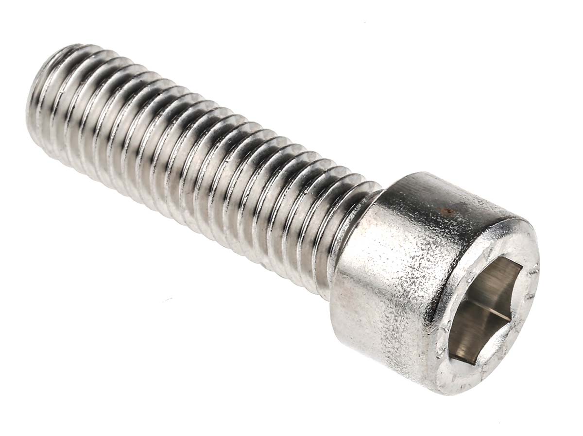 288-963 RS PRO Plain Stainless Steel Hex Socket Cap Screw, Hex Socket, M12 x 40 mm