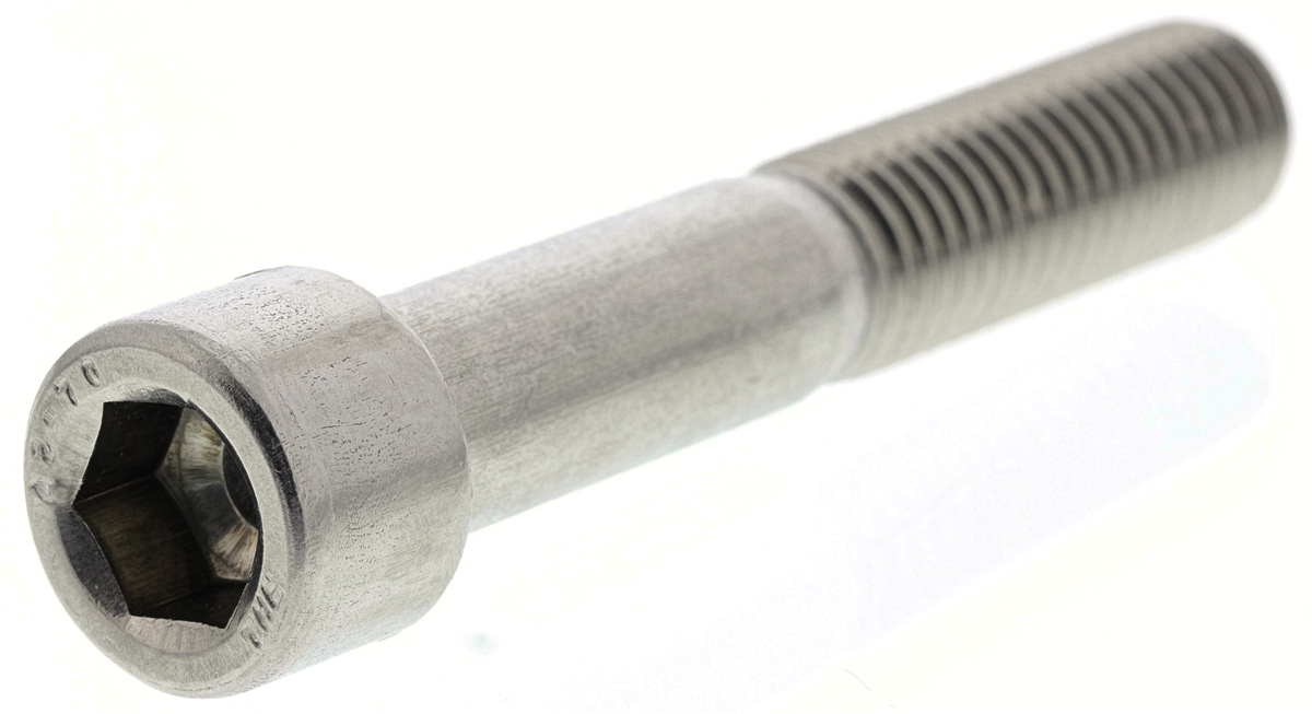 RS PRO Plain Stainless Steel Hex Socket Cap Screw, Hex Socket, M12 x 70 mm