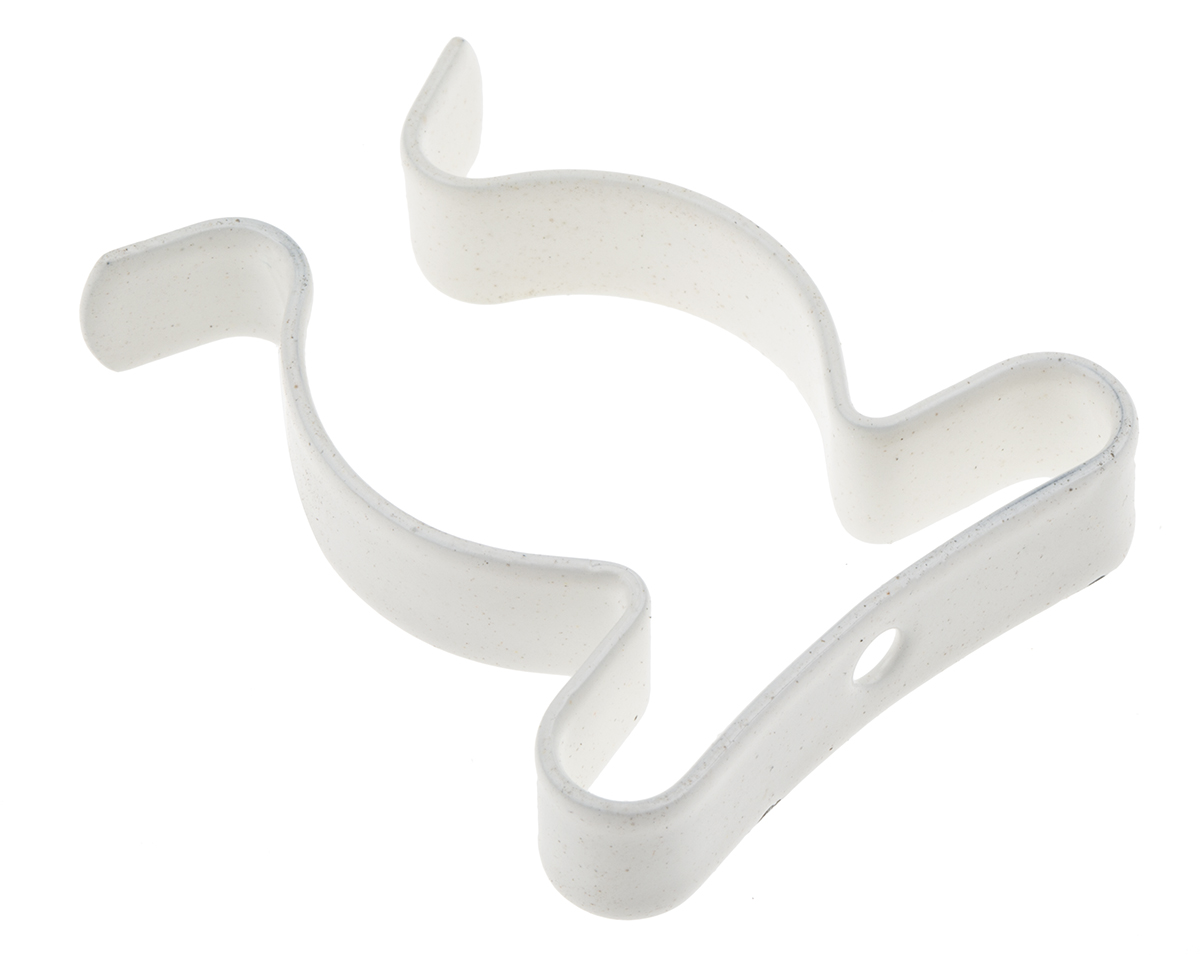 289-607 RS PRO 28.58 mm Nylon Stainless Steel Spring Clip 9.53 mm x, 3.6 mm
