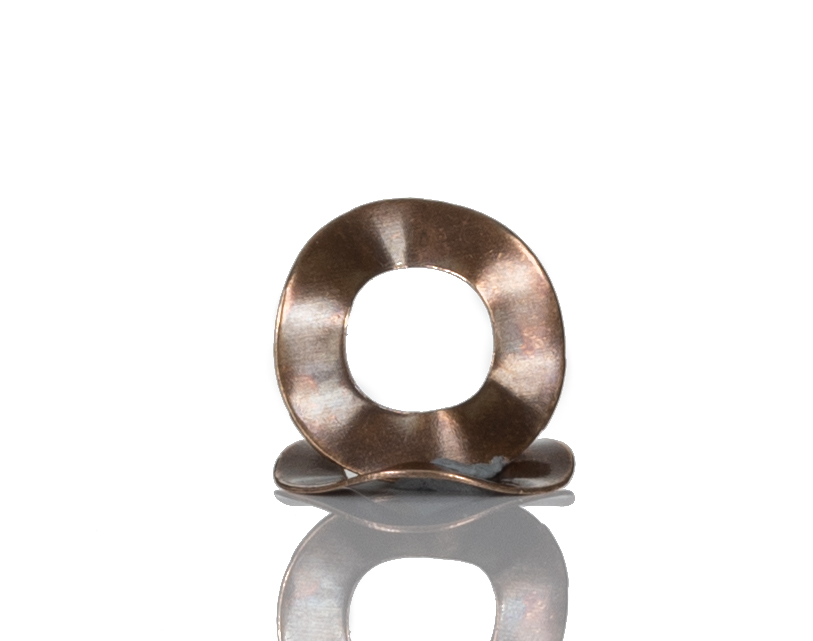 RS PRO Copper Plain Crinkle Locking & Anti-Vibration Washer, M3, BS 4463