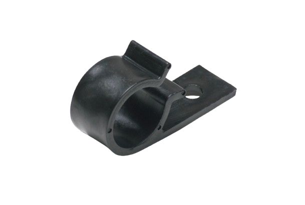 HellermannTyton Black Polyacetal D-shaped clip, 10mm Max. Bundle
