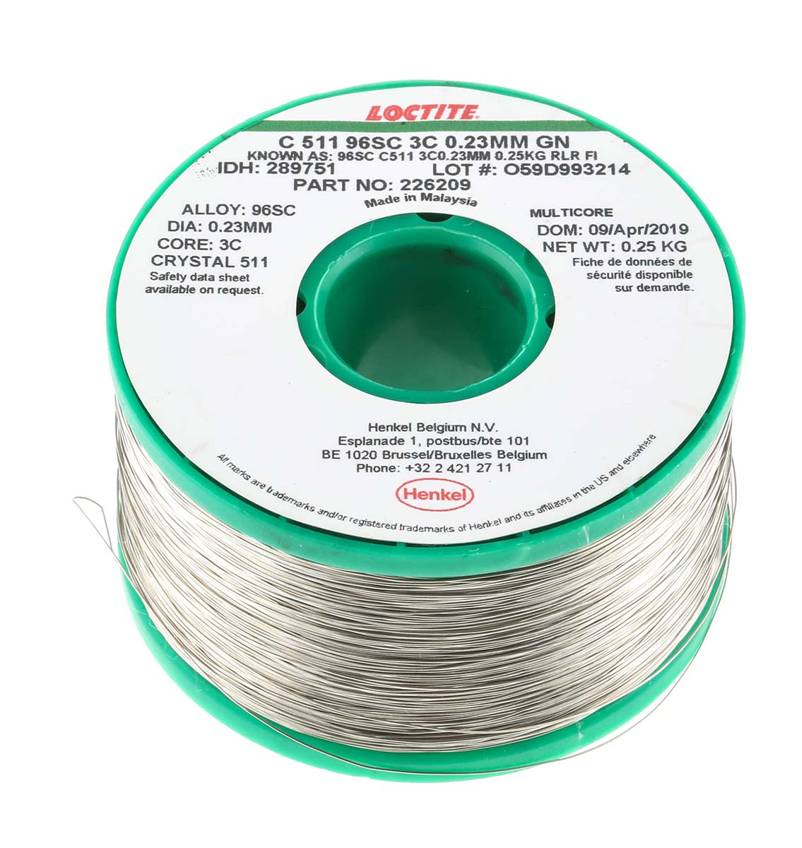 Multicore Wire, 0.23 mm Lead Free Solder, 217 °C Melting Point
