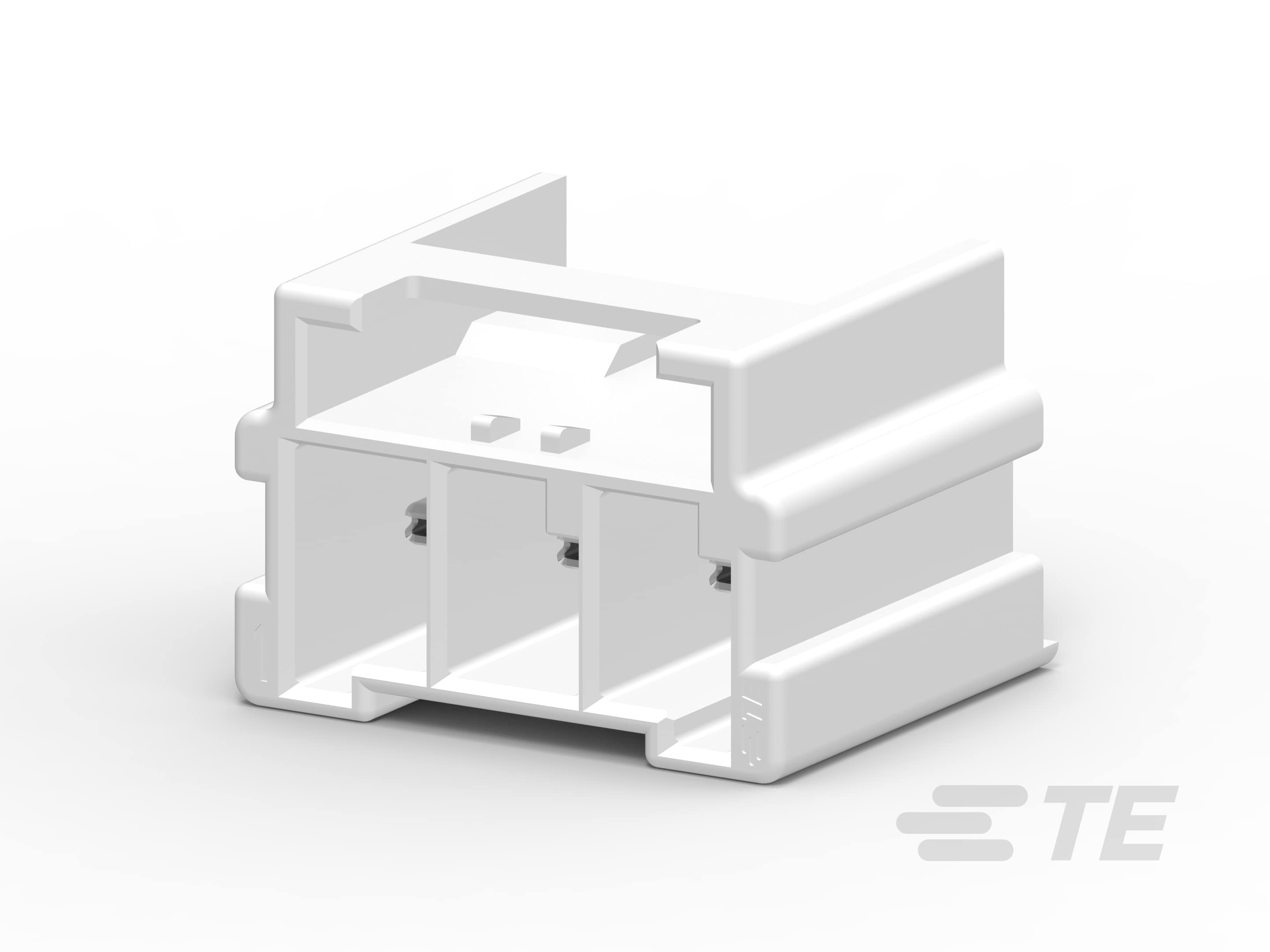 TE Connectivity Power Triple Lock Series Vertical Board PCB Header, 3 Contact(s), 6 mm Pitch, 1 Row, Shrouded