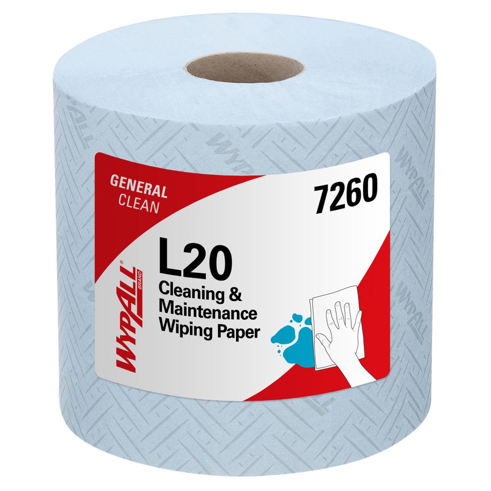 7260 Kimberly Clark wypall Rolled Blue Paper Towel, 550 x 6 Sheets