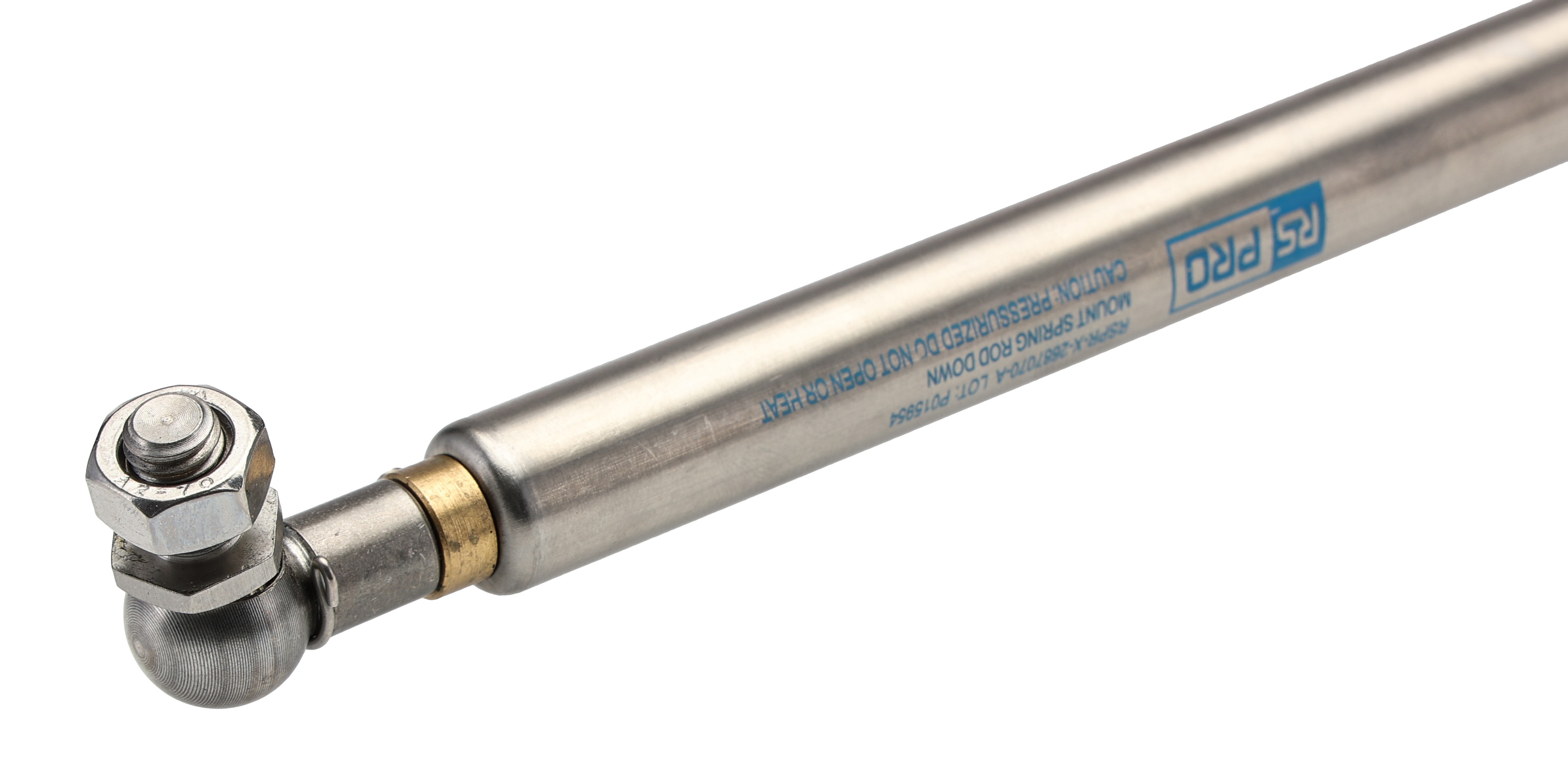 268-7070 RS PRO Stainless Steel Gas Struts, with Ball & Socket Joint, 476.0mm Extended Length, 200.0mm Stroke Length