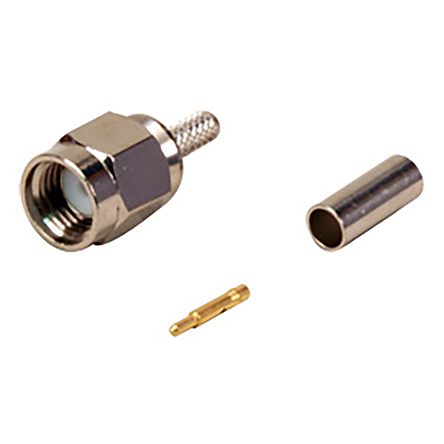 Cinch 29 Series Cable Male SMA, 50 Ω, Straight Body Crimp