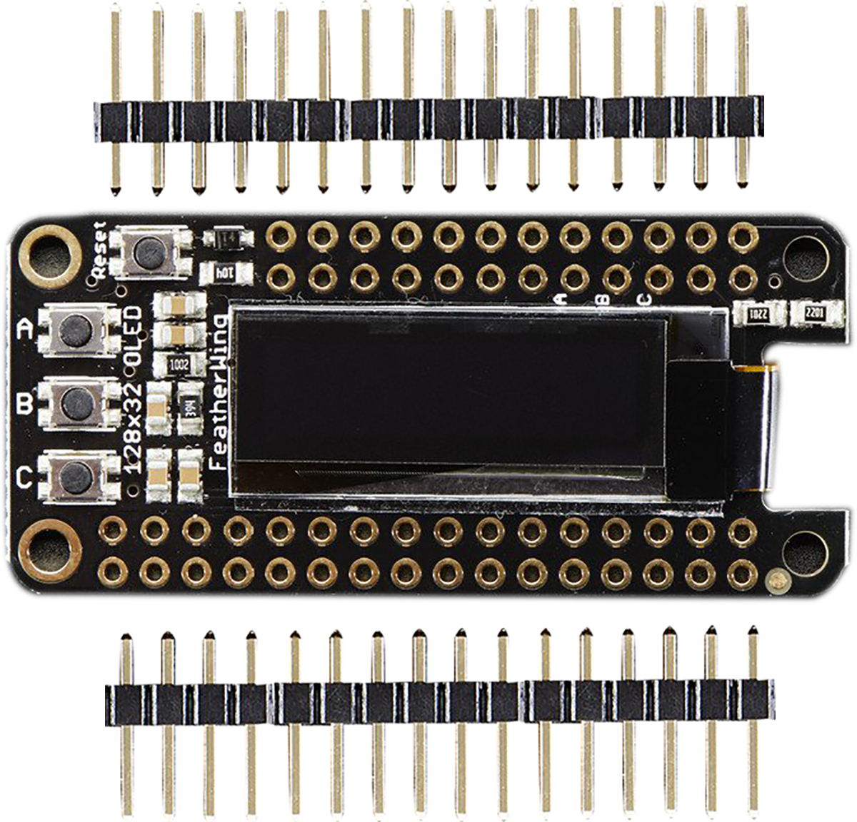 2900 ADAFRUIT INDUSTRIES  OLED FeatherWing 1 in OLED Display Add On Board With 128x32 Monochrome OLED for Feather Boards