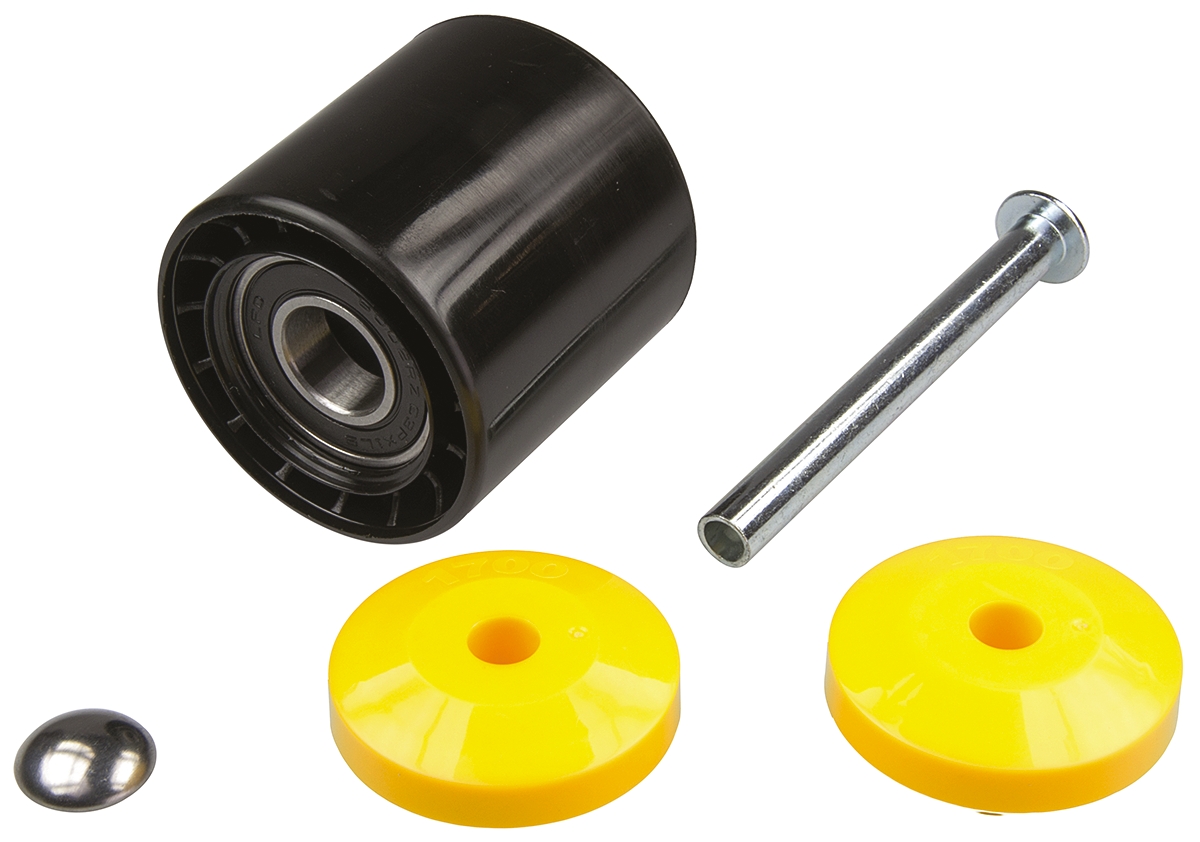 2900 Interroll Polyamide Round Conveyor Roller Conveyor Roller Plain 50 mm Dia. x 65 mm L, 300 N, 8 mm Spindle, 63 mm Overall