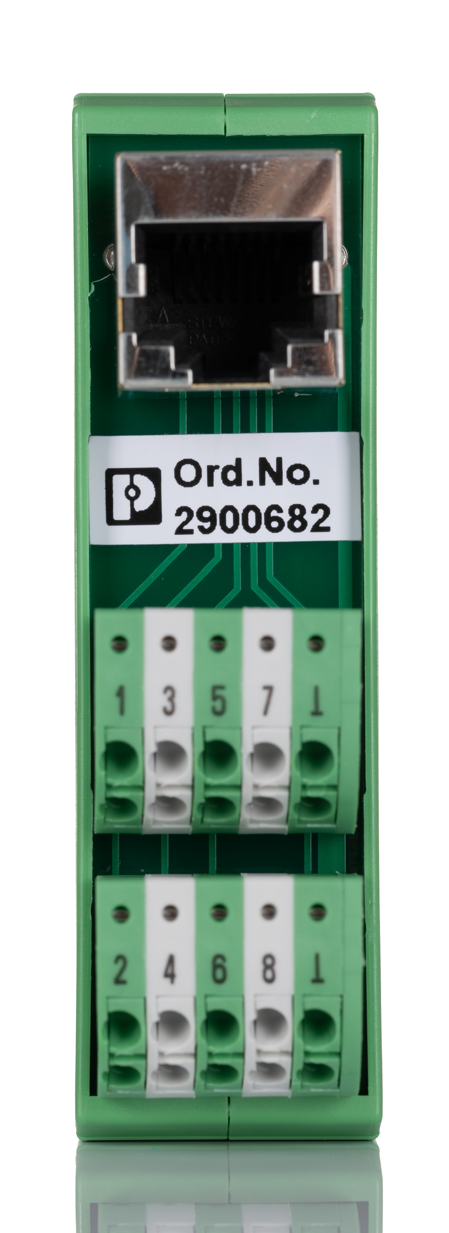 2900682 Phoenix Contact 8-Contact Female Interface Module, RJ45 Connector, DIN Rail, 4A