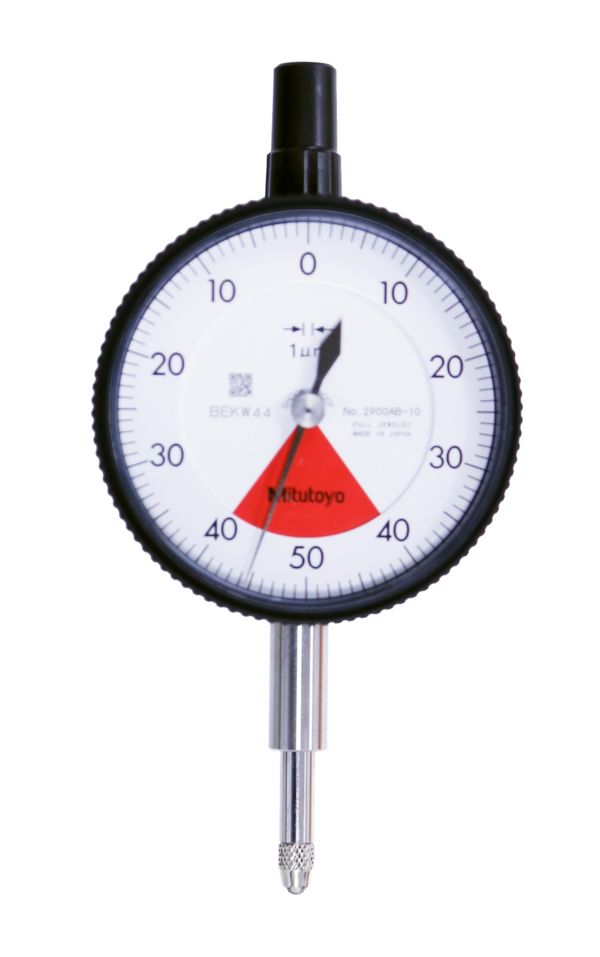 Mitutoyo 2900S-10 Metric Dial Indicator 0.1 mm Max. Measurement, 0.001 mm Resolution, UKAS