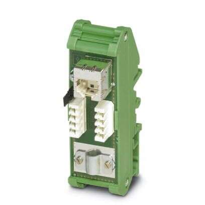 Phoenix Contact FL-PP-RJ45-LSA Series Cat5e 1 Port RJ45 Patch Panel Shielded 90 mm Green