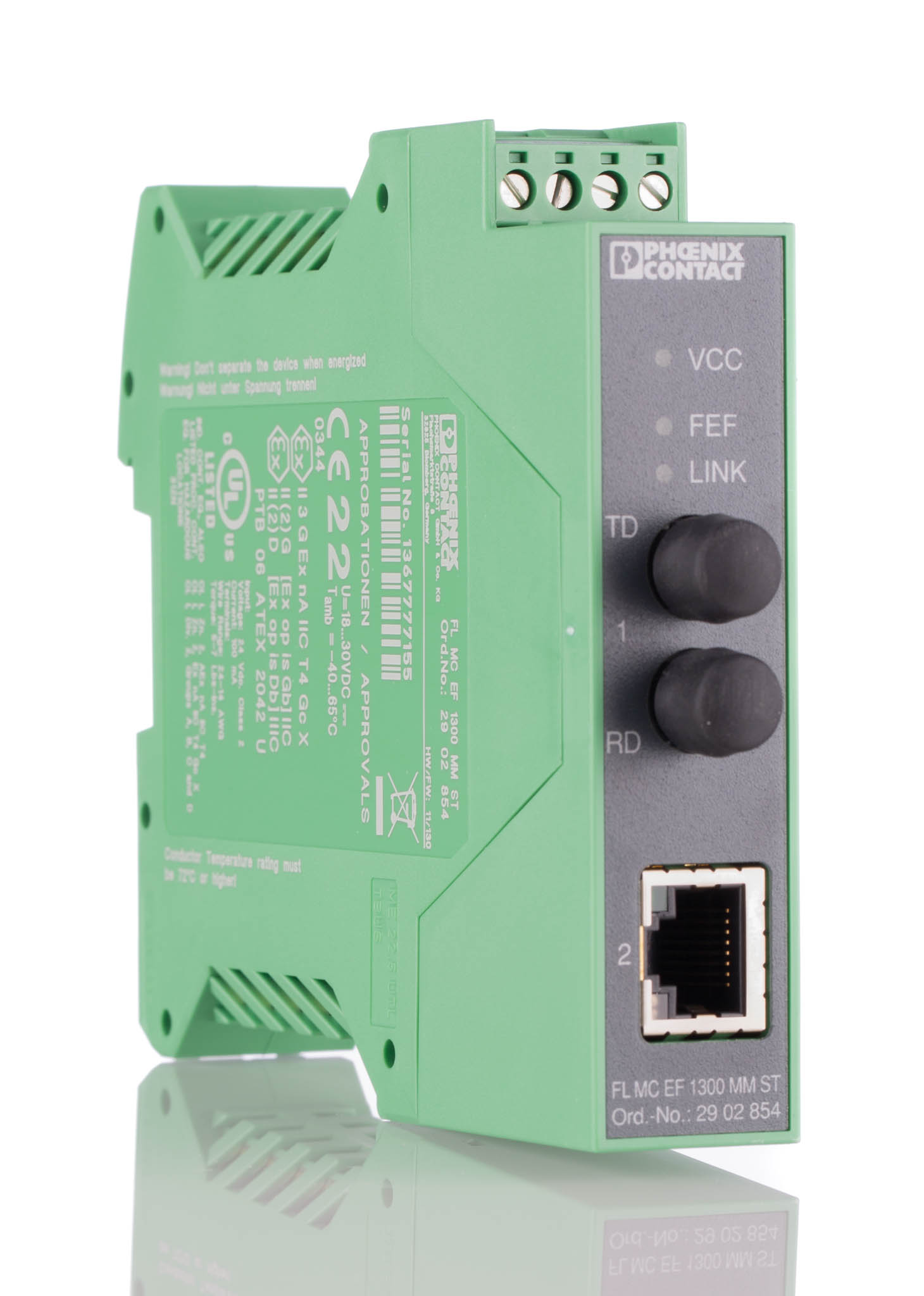 2902854 Phoenix Contact  Fibre Optic Converter 3 GHz 10/100 Base-TX
