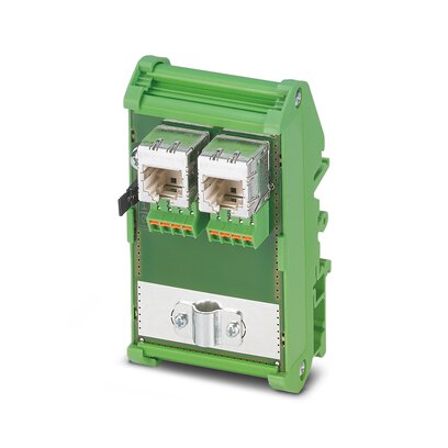 Phoenix Contact FL-PP Series Cat5e 8 Port RJ45 Patch Panel Shielded Green