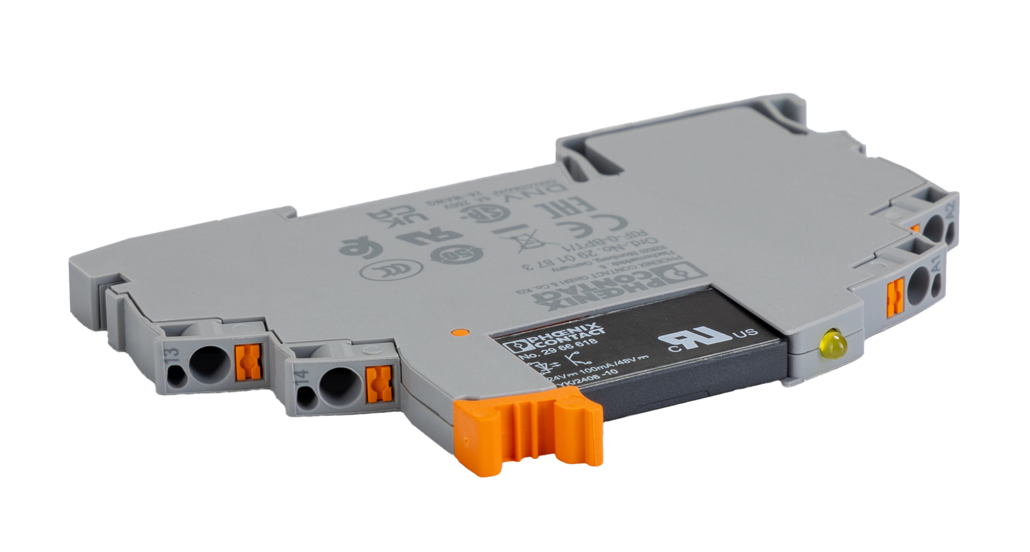 2905294 Phoenix Contact RIF-0-OPT-24DC/48DC/100 Solid State Interface Relay, Control:28.8V dc DIN Rail Push-in