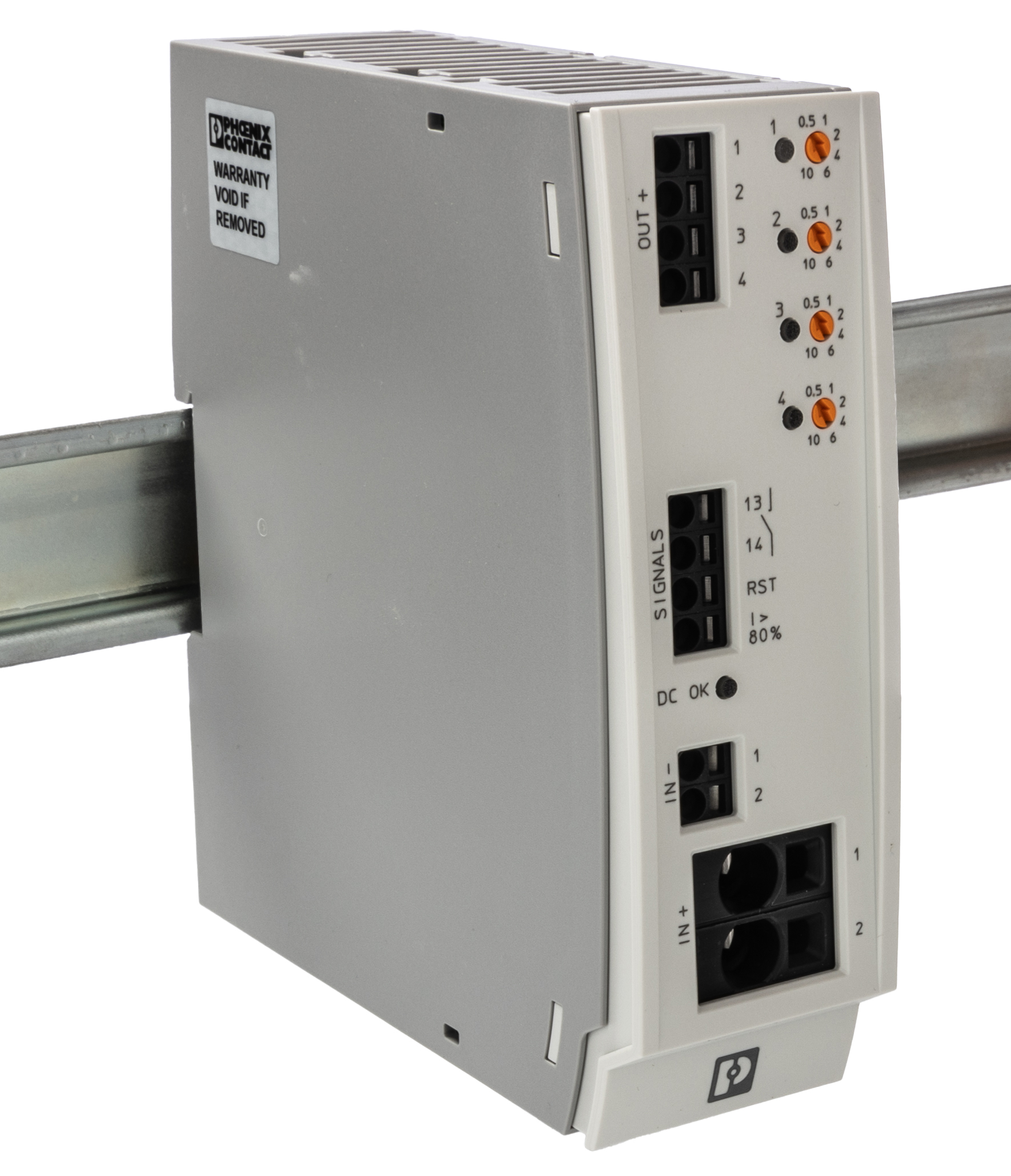 Phoenix Contact CBM CBM Electronic Circuit Breaker 10A 24V, 4 channels, DIN Rail Type E