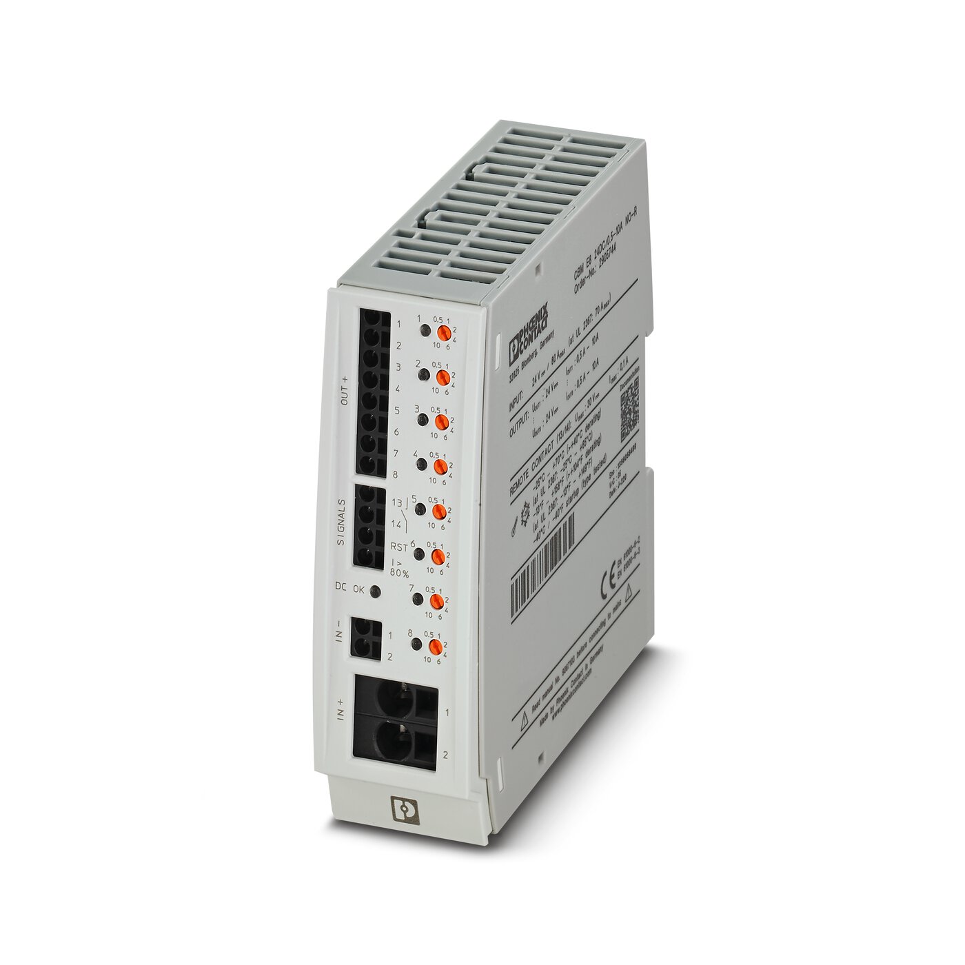 2905744 Phoenix Contact CBM Electronic Circuit Breaker 10A 24V, DIN Rail Type E
