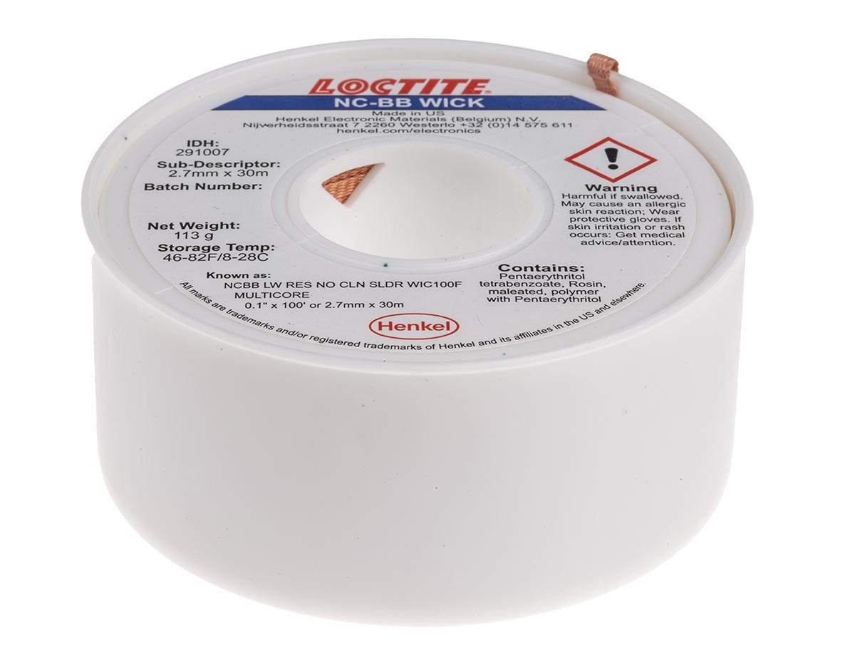 Multicore 30 m No Clean De-Soldering Braid, Width 2.7 mm