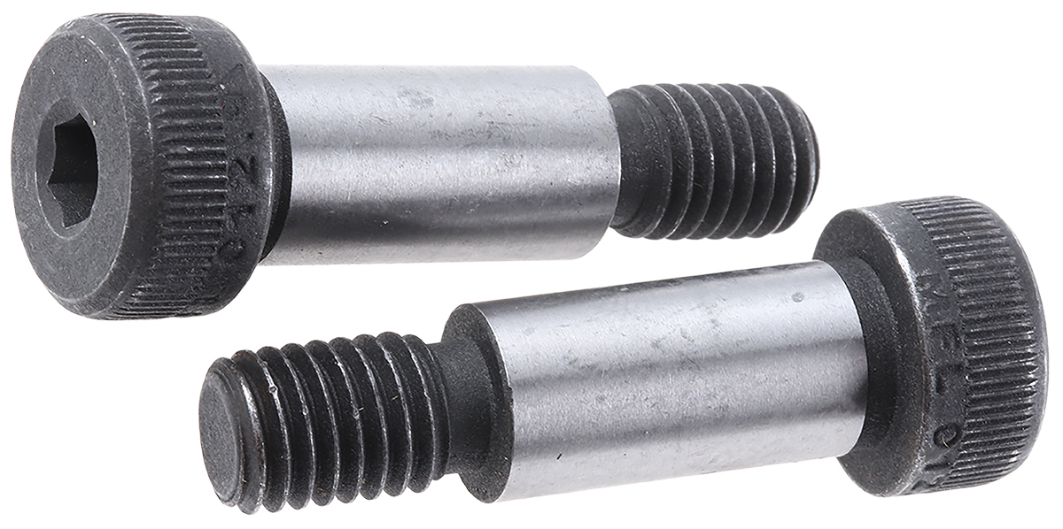 RS PRO M10 Shoulder Bolt, Steel, Hex Socket, 25 mm, Shoulder Dia. 12 mm