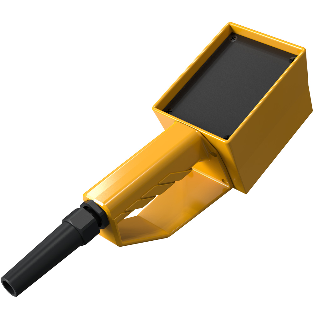 Rose Yellow Polyamide Handheld Enclosure Integral Battery Compartment Display Window, IP65, 85 mm x 221 mm x, 85 mm