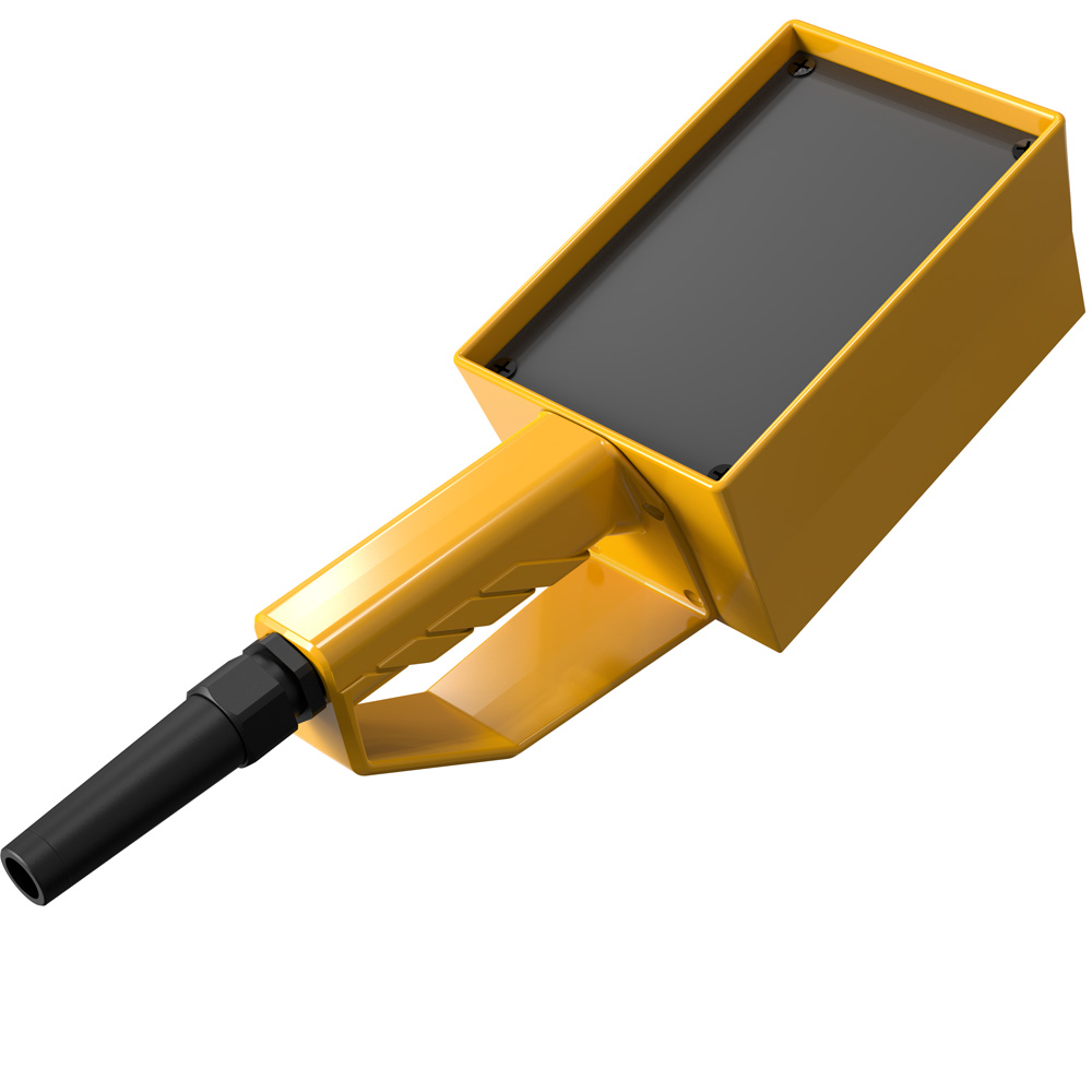 Rose Yellow Polyamide Handheld Enclosure Integral Battery Compartment Display Window, IP65, 85 mm x 266 mm x, 105 mm