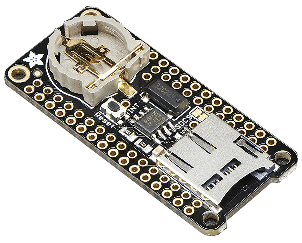 ADAFRUIT INDUSTRIES 2922 FeatherWing Datalogger Real Time Clock Add On Board for PCF8523 for Feather Development Board
