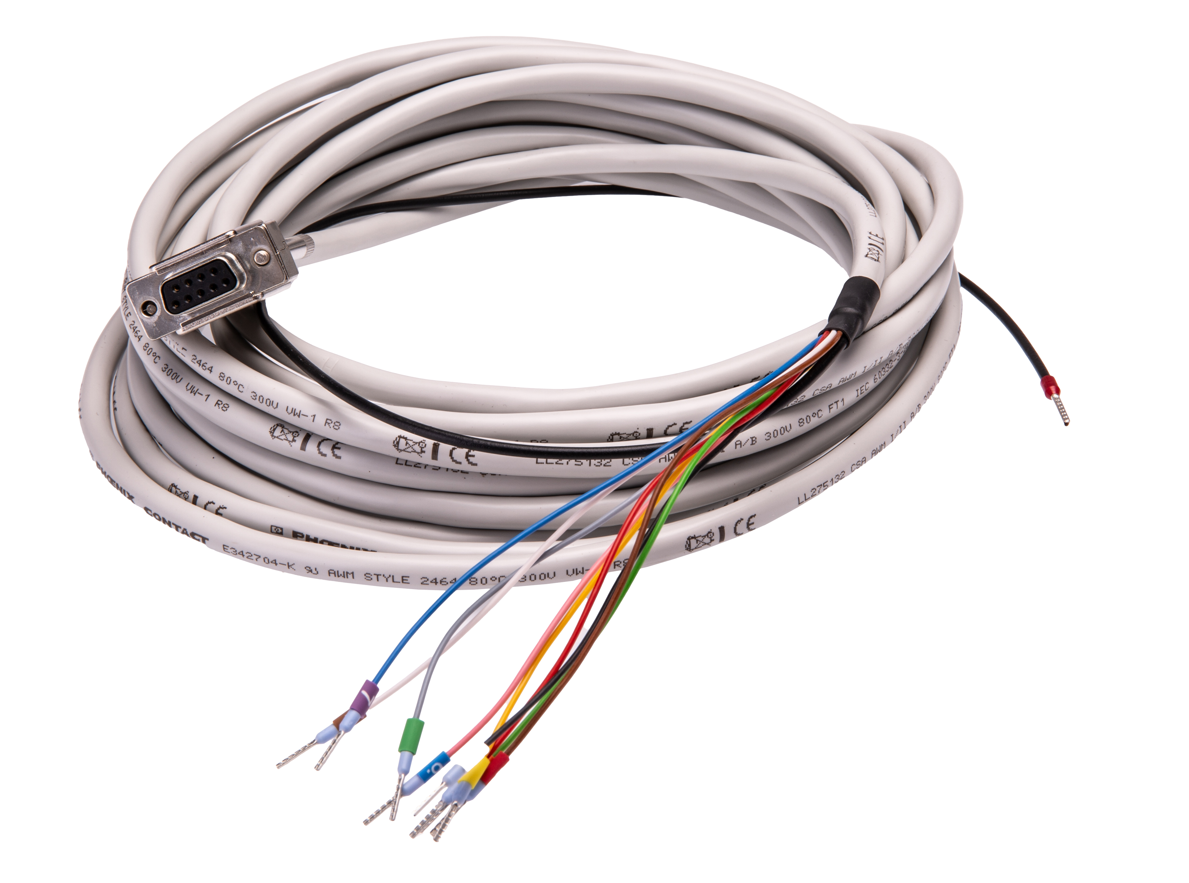 Phoenix Contact Female D-Sub 9-Pin to Female Free End Cable, 6 m Polyvinyl Chloride, CABLE-D- 9SUB/F/OE/0.25/S/6.0M