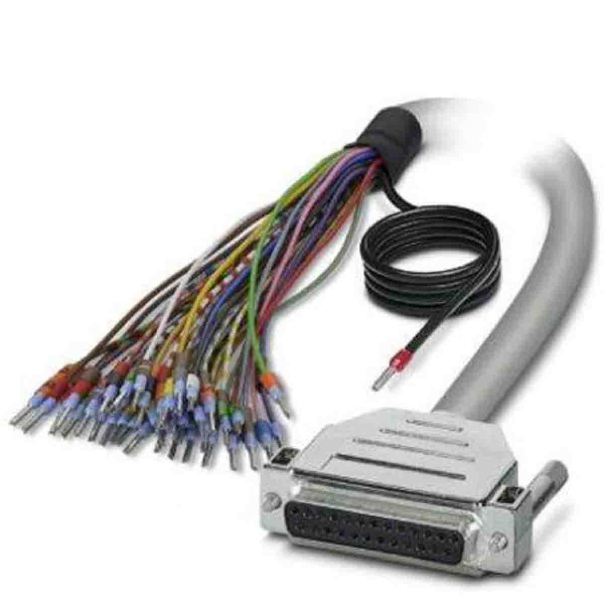 Phoenix Contact Female D-Sub 25-Pin Unterminated Serial Cable, 4 m Semi-Rigid Polyvinyl Chloride, D25SUB Series