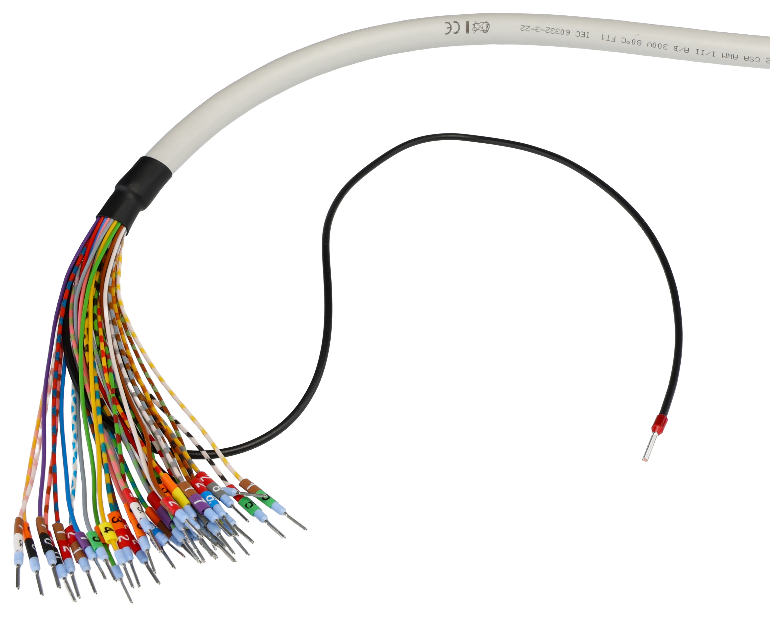 2926234 Phoenix Contact Female D-Sub 37-Pin Unterminated Cable, 1 m Semi-Rigid Polyvinyl Chloride
