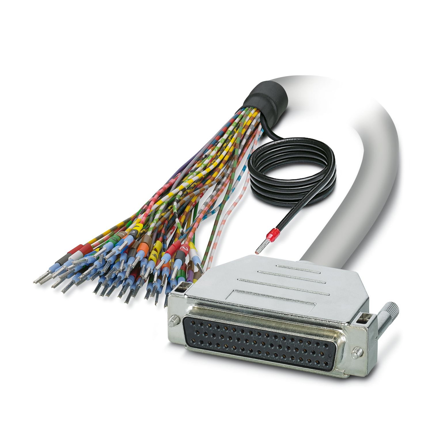 Phoenix Contact Female D-Sub 50-Pin D-Sub Socket Strip Serial Cable, 1.5 m Semi-Rigid Polyvinyl Chloride