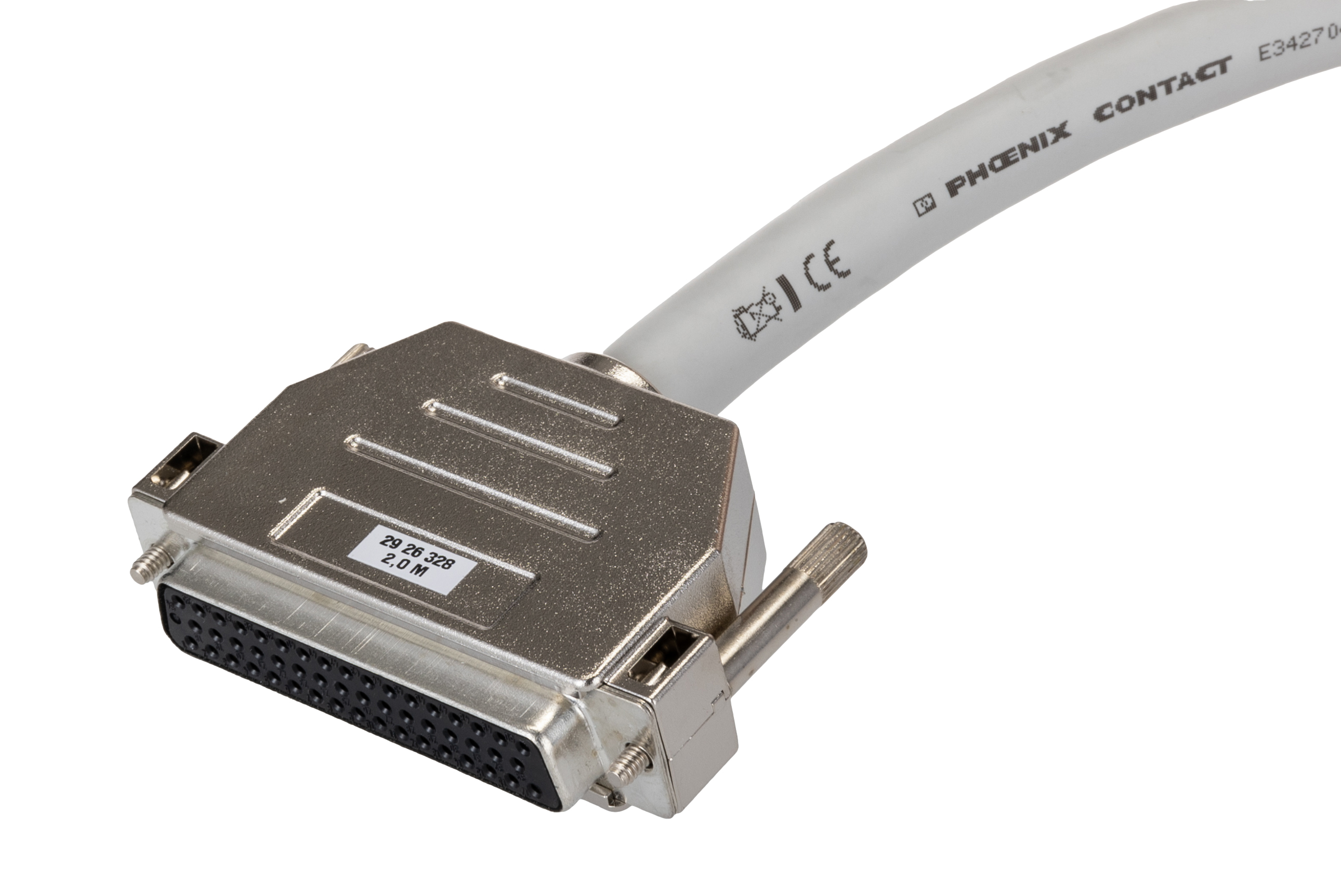 2926328 Phoenix Contact Female D-Sub 50-Pin Unterminated Cable, 2 m Polyvinyl Chloride