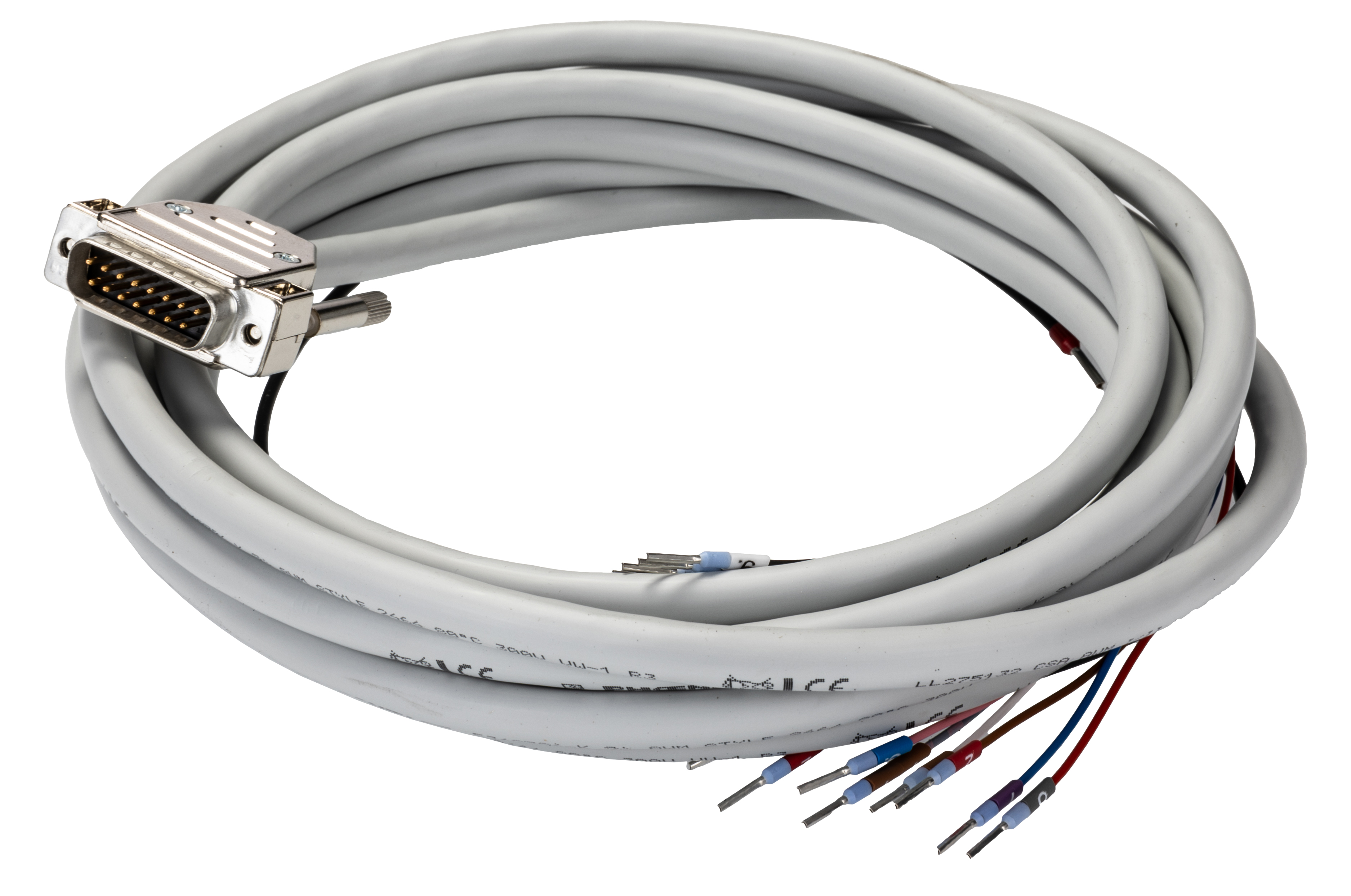 Phoenix Contact Male D-Sub 15-Pin to Male Free End Cable, 4 m Polyvinyl Chloride, CABLE-D-15SUB/M/OE/0.25/S/4.0M Series