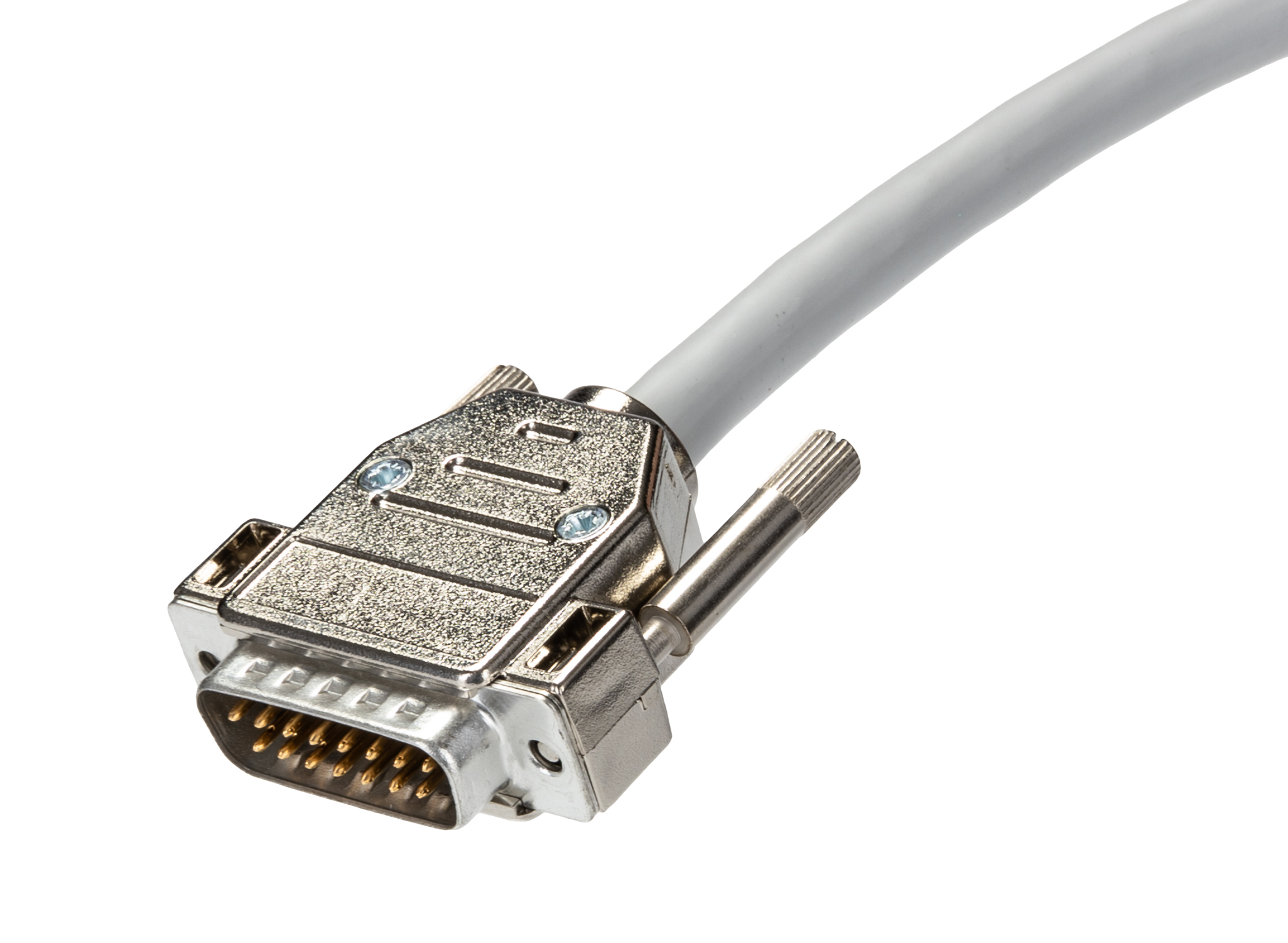 2926483 Phoenix Contact Male D-Sub 15-Pin to Male Free End Cable, 4 m Polyvinyl Chloride, CABLE-D-15SUB/M/OE/0.25/S/4.0M Series