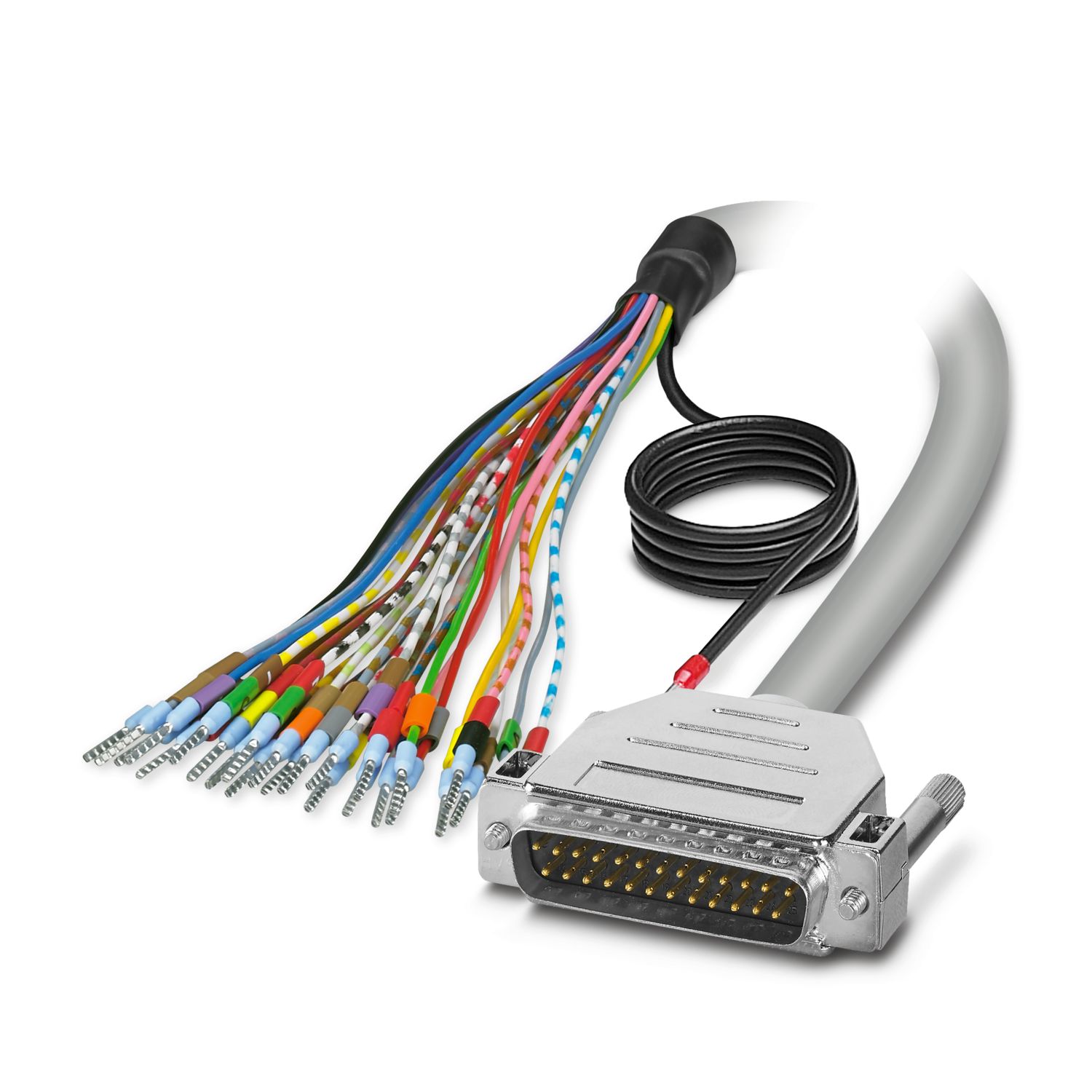 Phoenix Contact D-Sub 25-Pin Cable, 2 m Polyvinyl Chloride, D25SUB Series