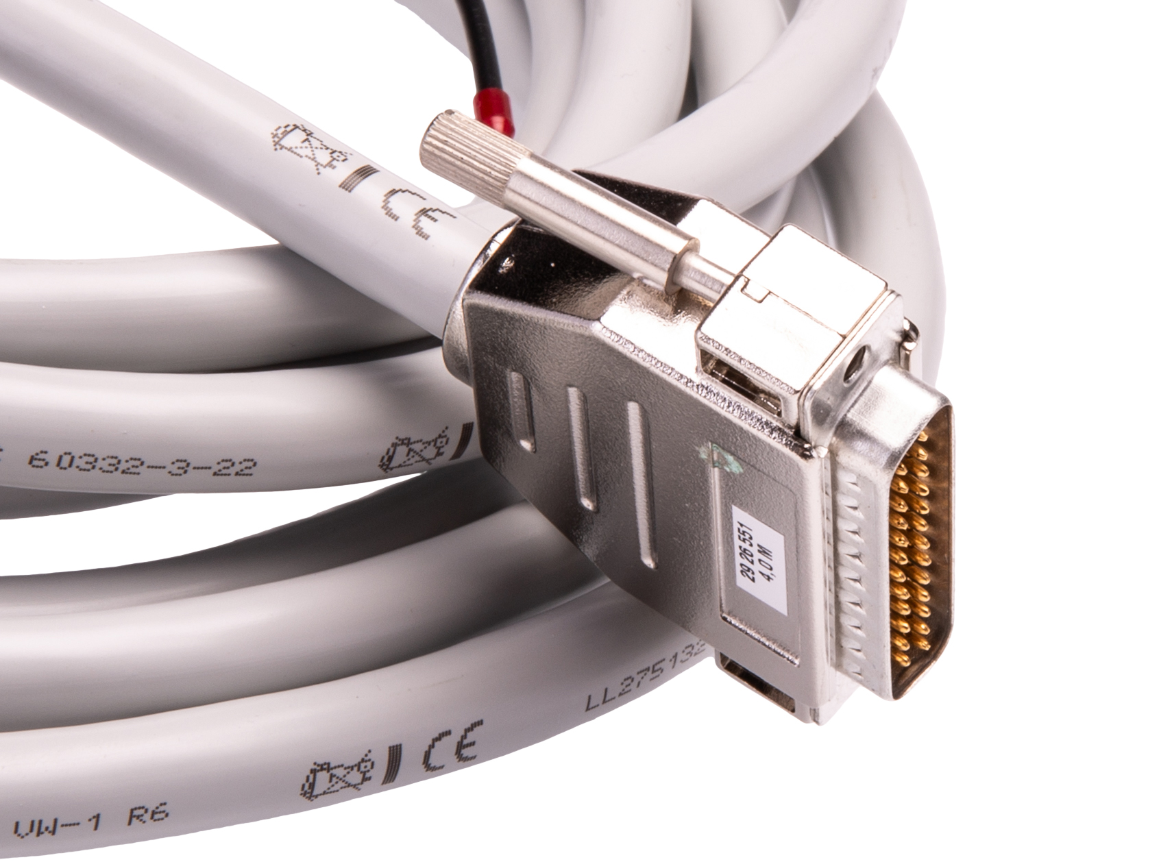 2926551 Phoenix Contact Male D-Sub 25-Pin to Male Free End Cable, 4 m Polyvinyl Chloride, CABLE-D-25SUB/M/OE/0.25/S/4.0M Series