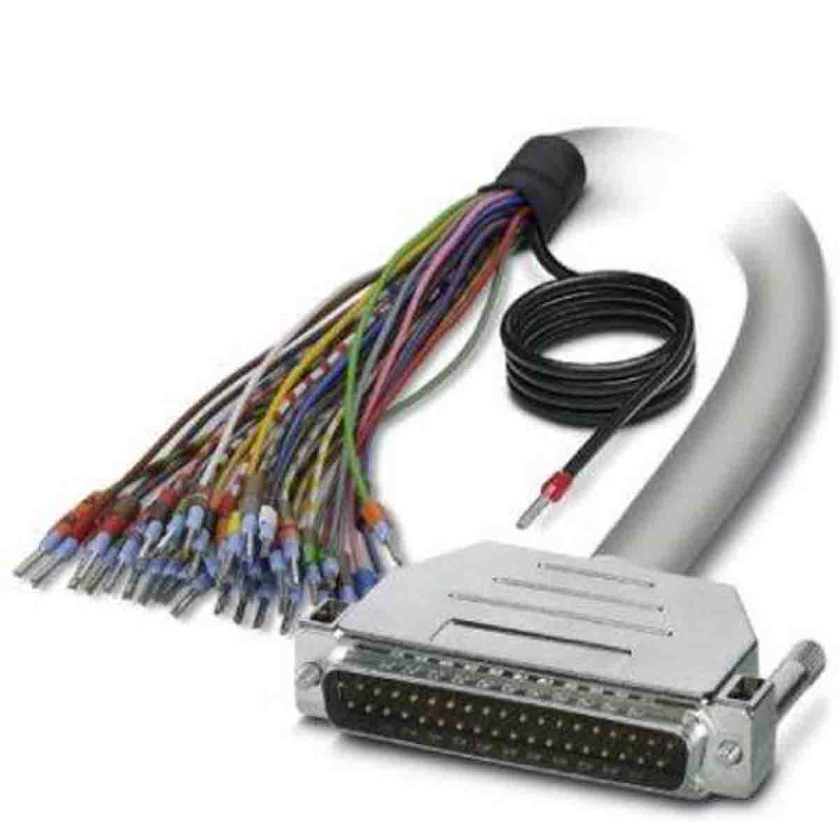Phoenix Contact Male D-Sub 37-Pin Unterminated Serial Cable, 0.5 m Semi-Rigid Polyvinyl Chloride, D37SUB Series
