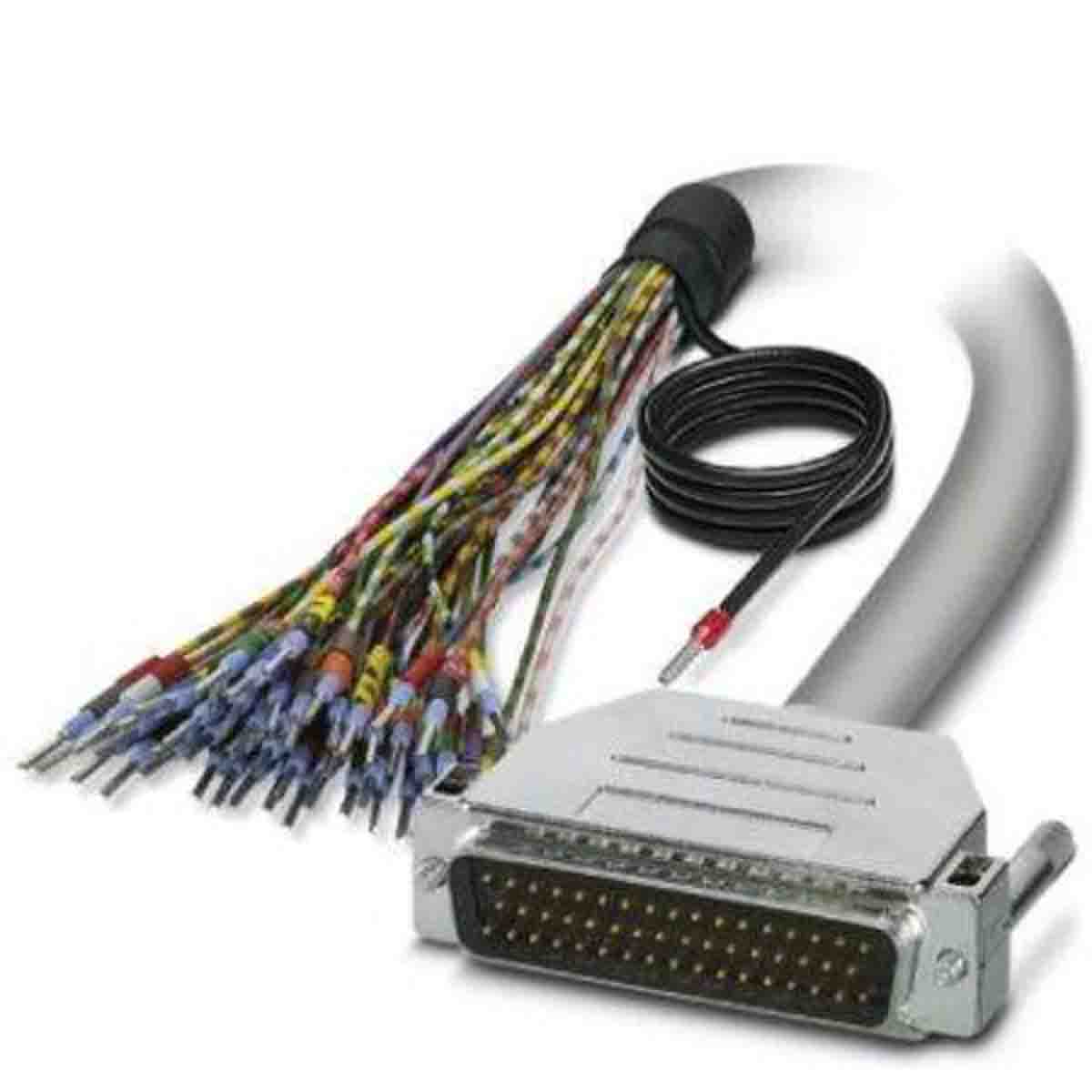 Phoenix Contact Male D-Sub 50-Pin Unterminated Serial Cable, 1.5 m Semi-Rigid Polyvinyl Chloride, D50SUB Series